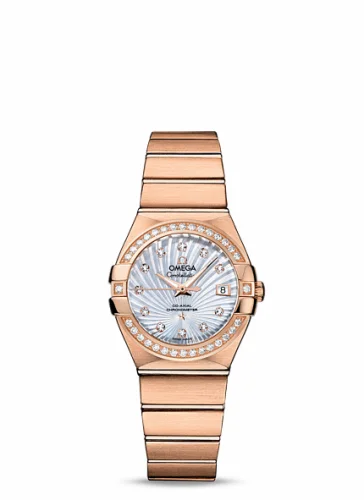 Omega Constellation Co-Axial 27 Brushed Red Gold / Diamond / MOP Supernova 123.55.27.20.55.001 (12355272055001)